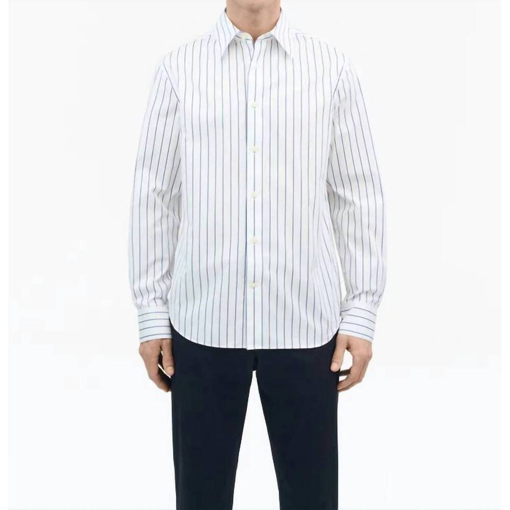 NEW TIGER OF SWEDEN formal striped bennett shirt in white